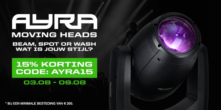 Steal the Spotlight: 15% korting op Ayra Moving Heads